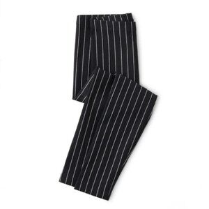 NWT Tea Collection Metallic Stripe Leggings Jet Black Size 2